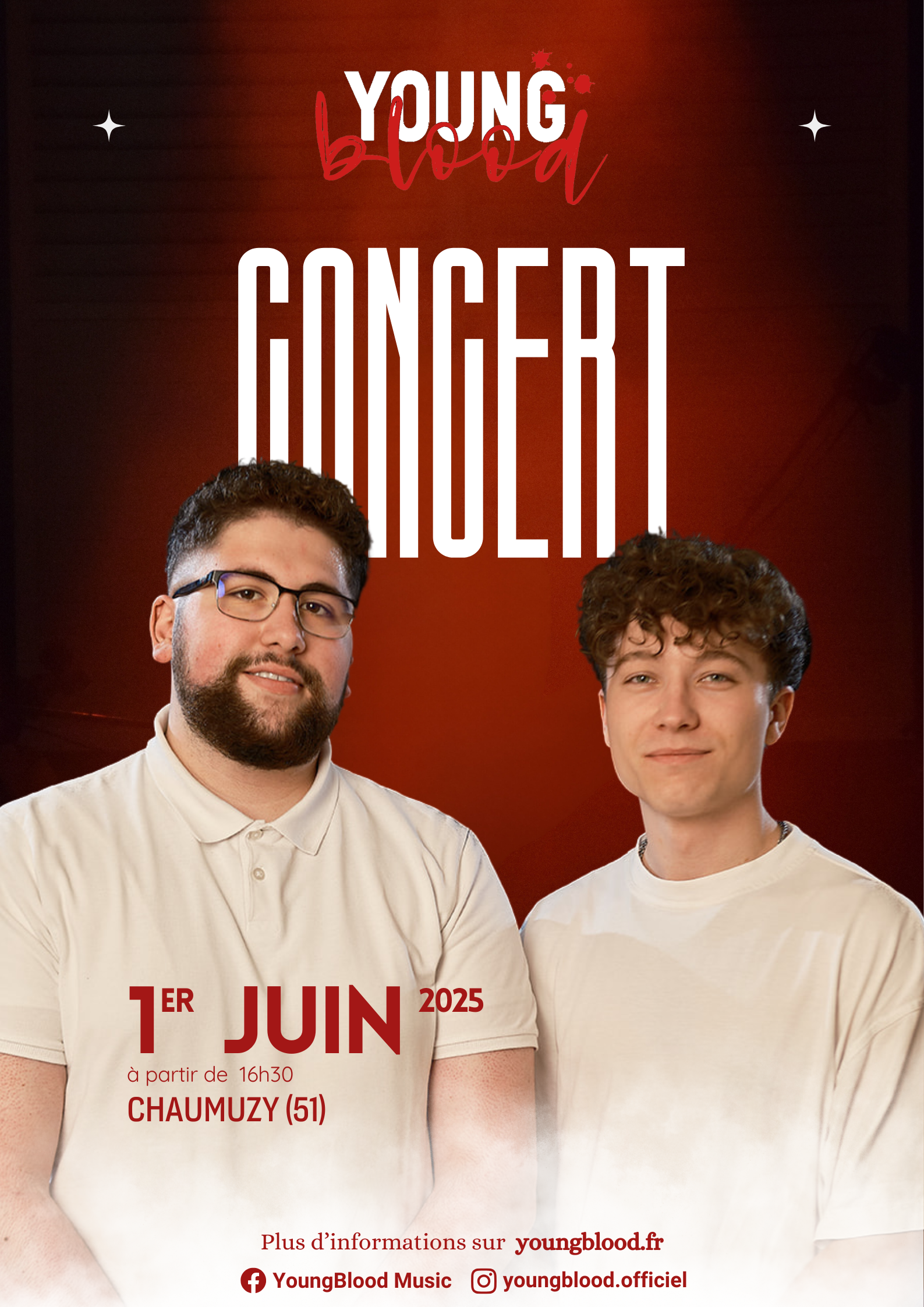 YOUNGBLOOD - Affiche Concert Chaumuzy